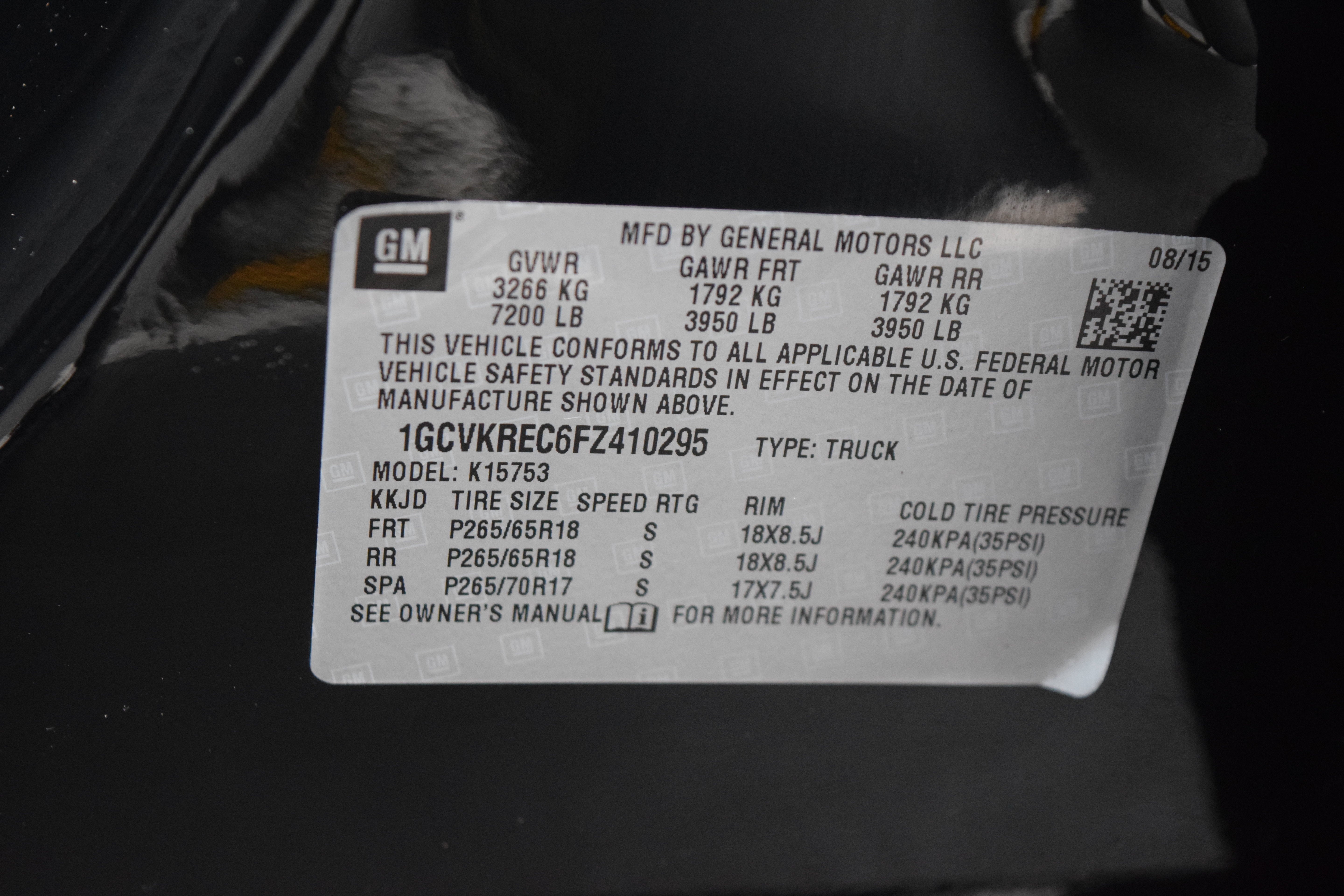 2015 Chevrolet Silverado 1500 LT