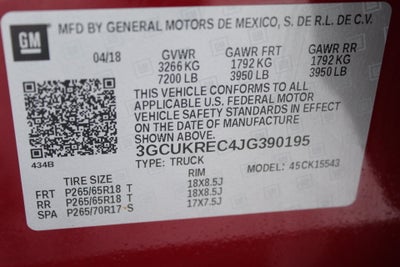 2018 Chevrolet Silverado 1500 LT