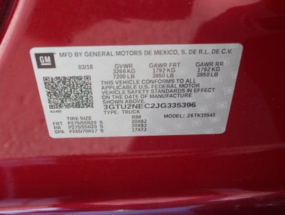 2018 GMC Sierra 1500 SLT