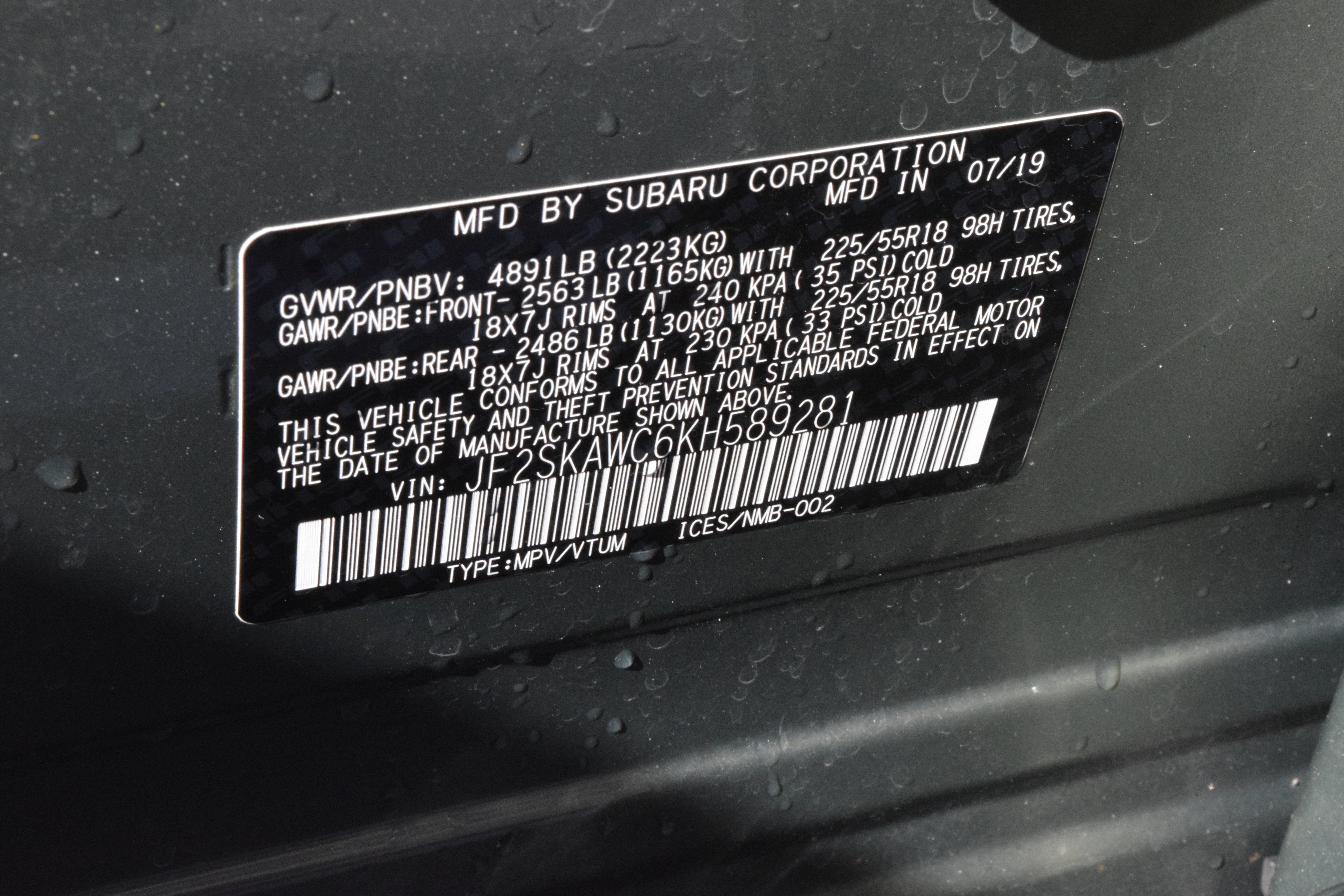 2019 Subaru Forester Touring
